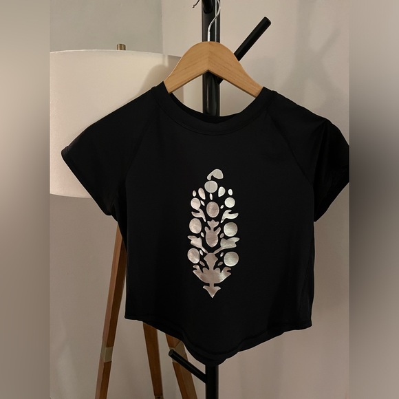 NWOT FREE PEOPLE MOVEMENT Tempo On Repeat Logo Short-Sleeve Tee MSRP $48 - Picture 7 of 14